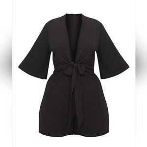 NWT Black Tie Waist Romper